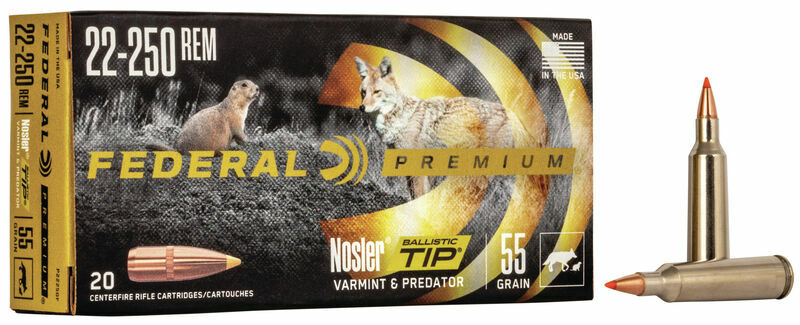 V-Shok Nosler Ballistic Tip 22-250 Rem