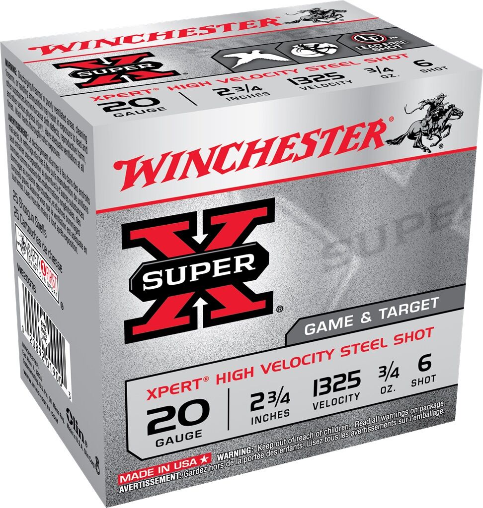 20 Gauge 2.75" Super-X 6 Shot Game and Target Shells